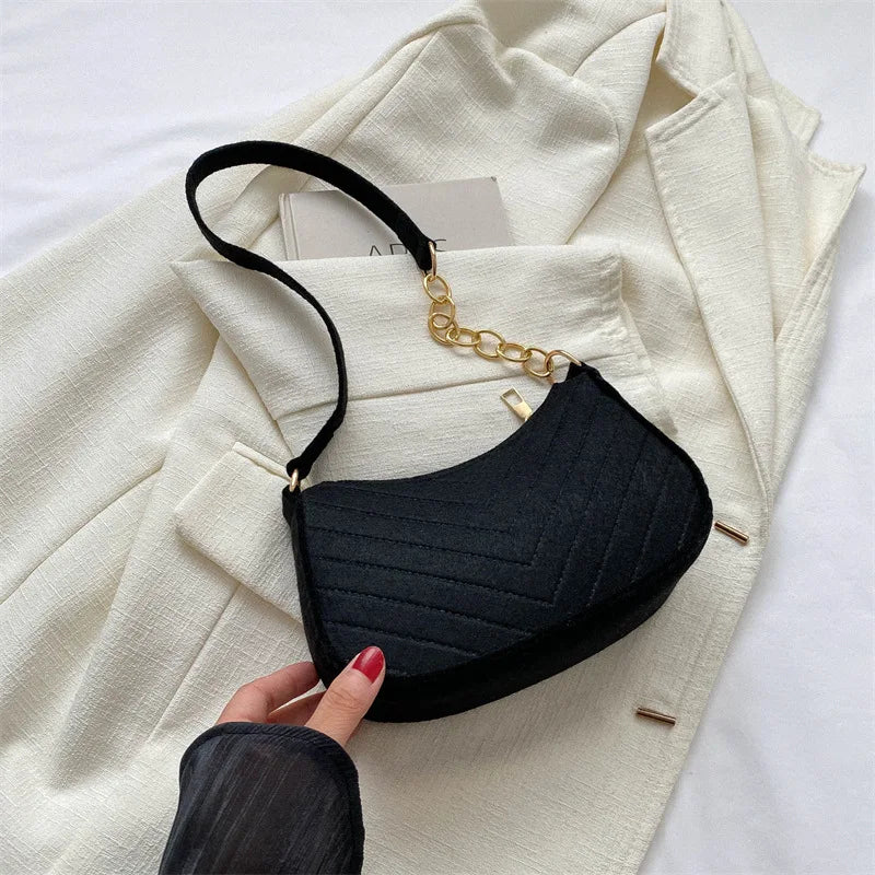 Sac à bandoulière chic noir – Style tendance et minimaliste