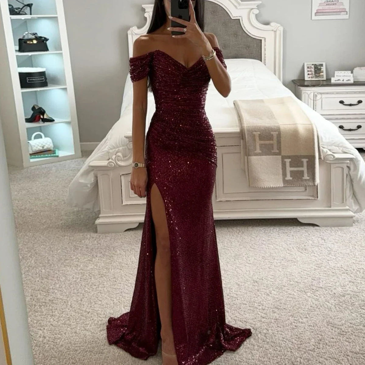 Robe de Soirée Glamour Fendue