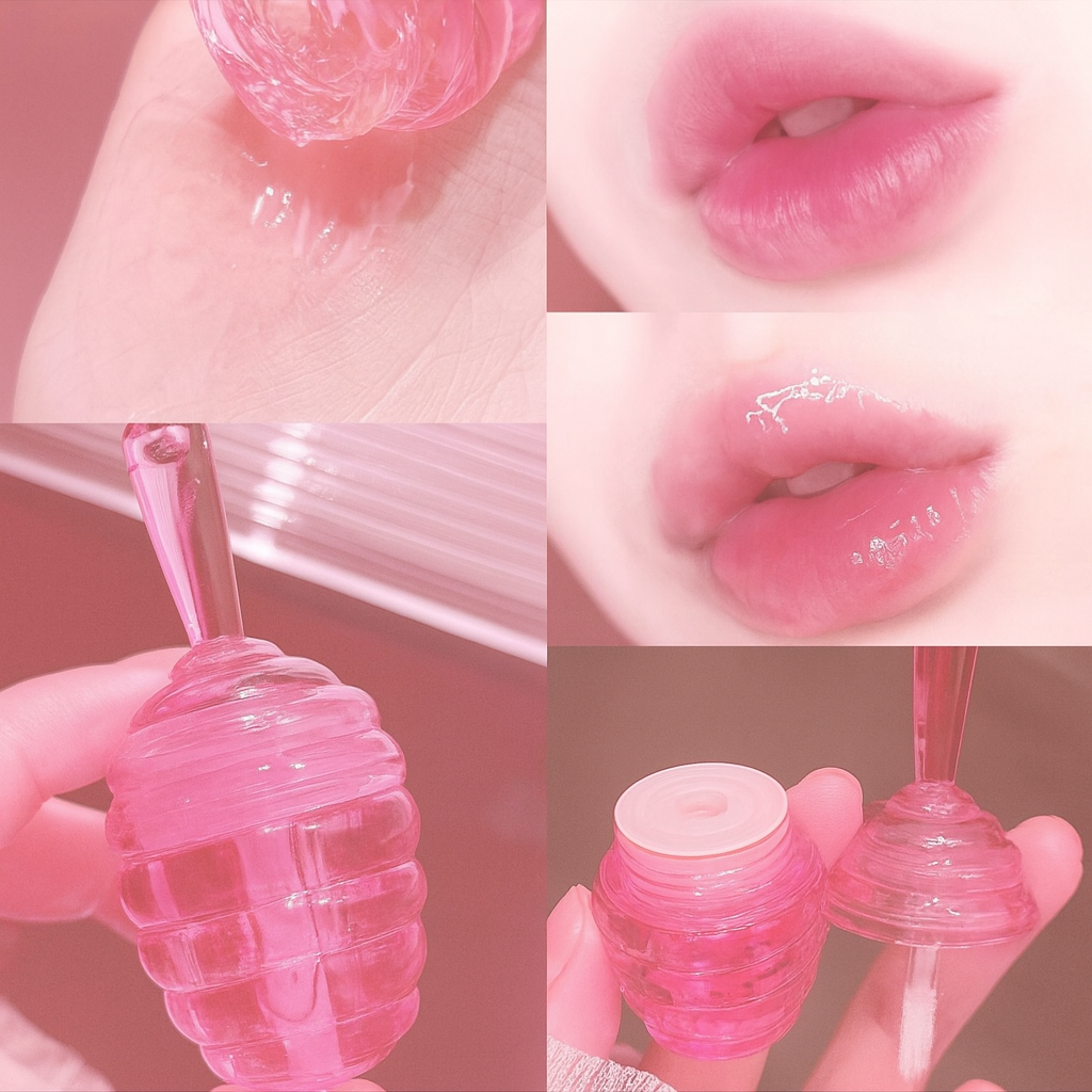 Pink Honey Gloss – Lip Oil Honey Pot Design