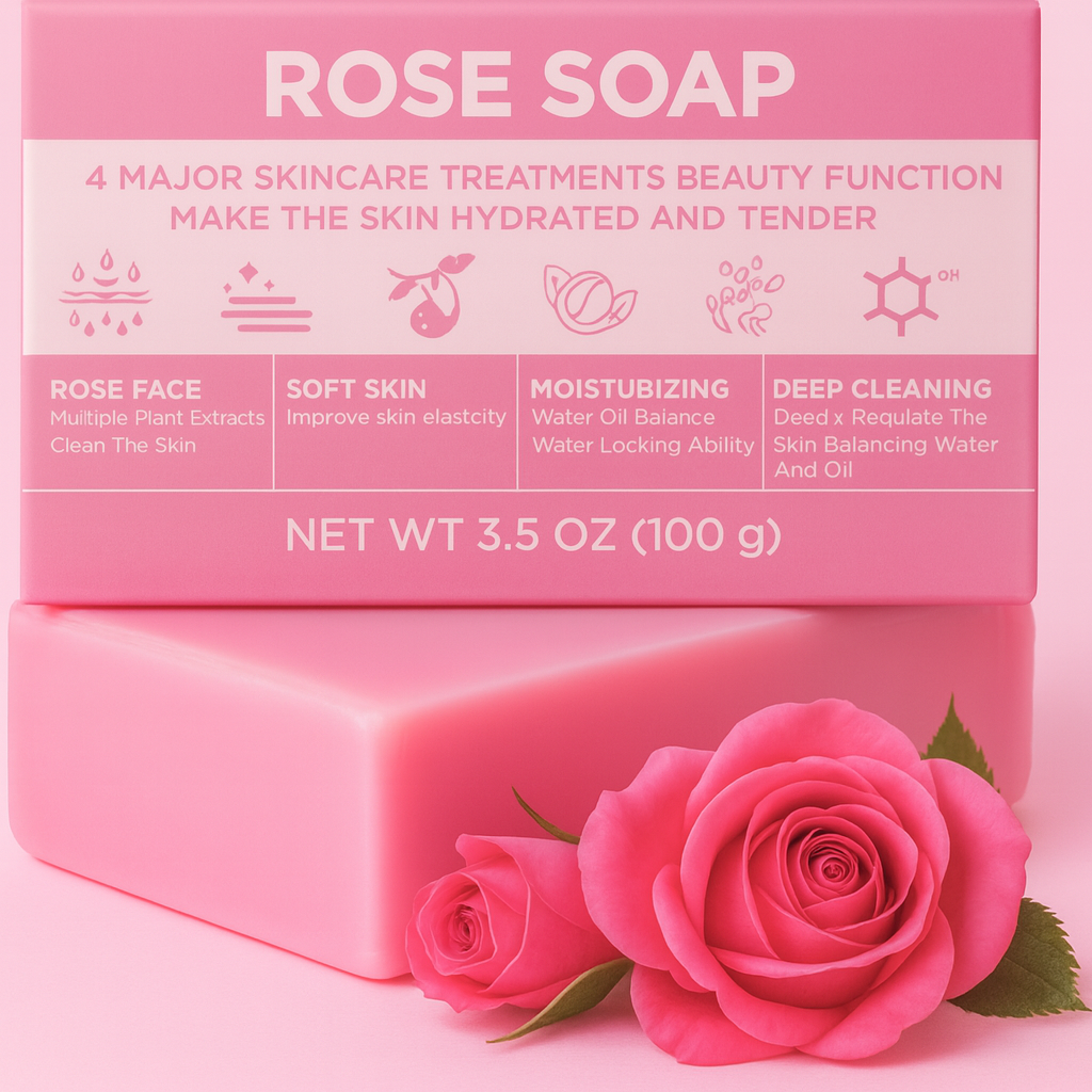 Savon Éclaircissant à la Rose – Face & Body