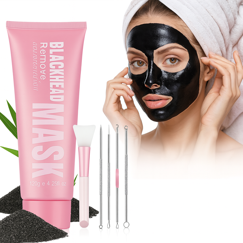 Masque Noir Charbon GlowMis™ – Points Noirs & Détox