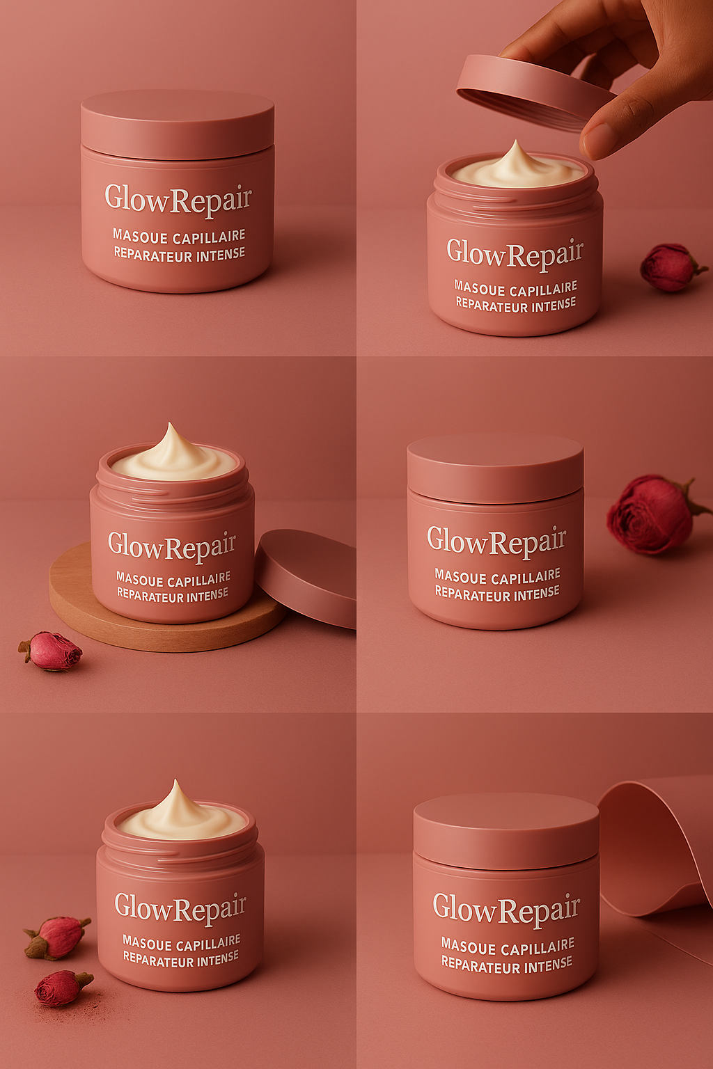 GlowRepair – Masque Capillaire Réparateur Intense
