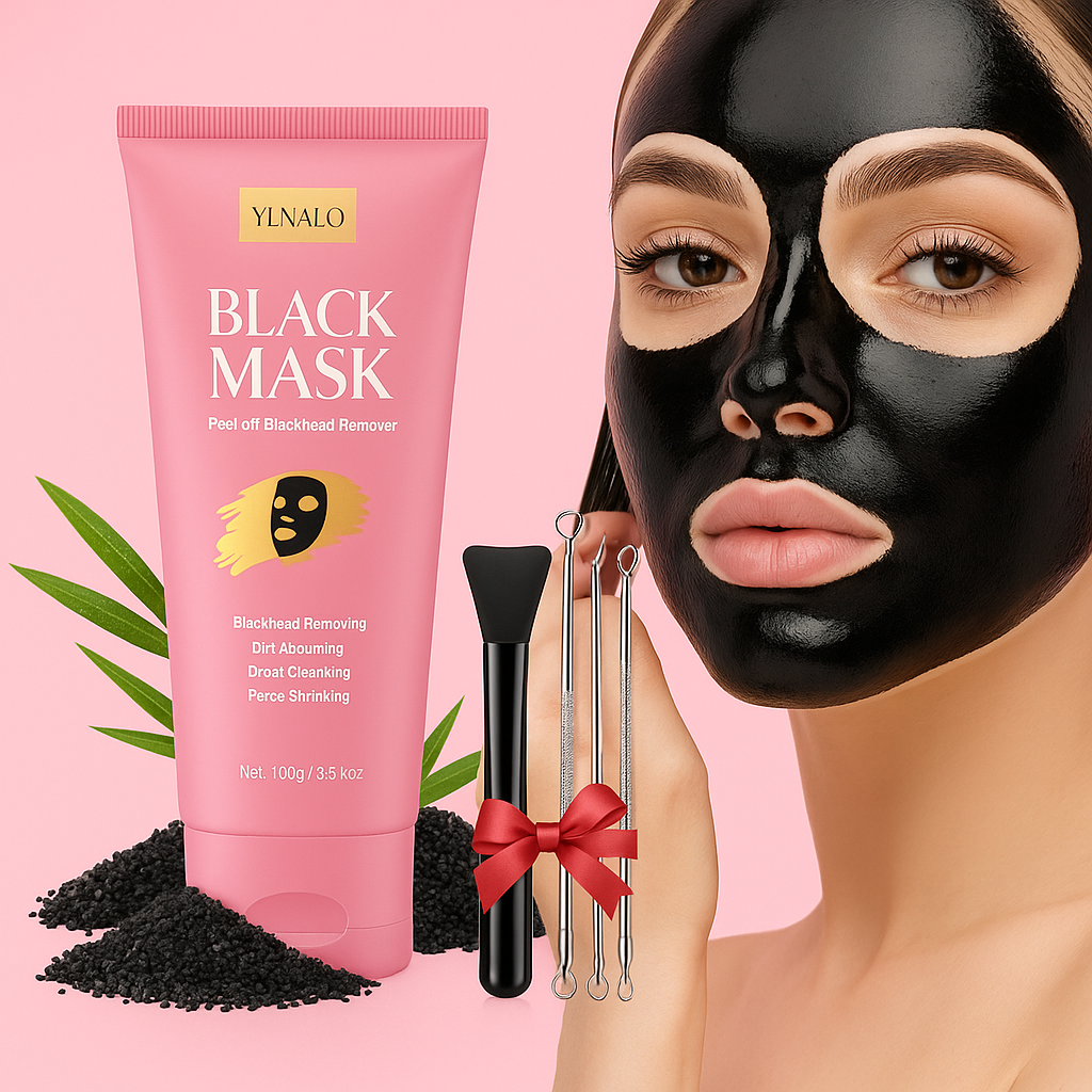 Masque Noir Charbon GlowMis™ – Points Noirs & Détox