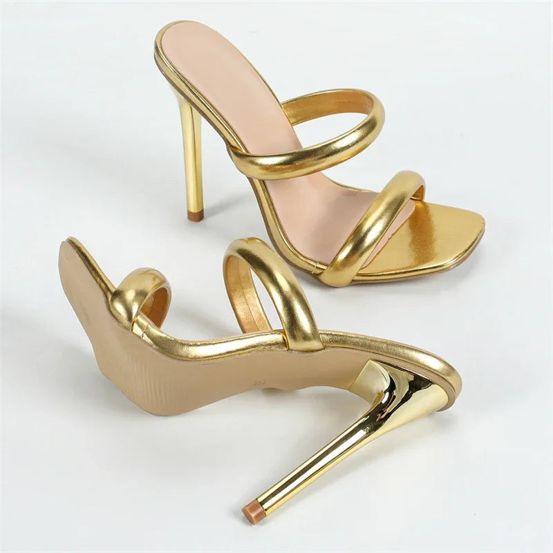 Sandales à Talons Dorées – Élégance & Glamour