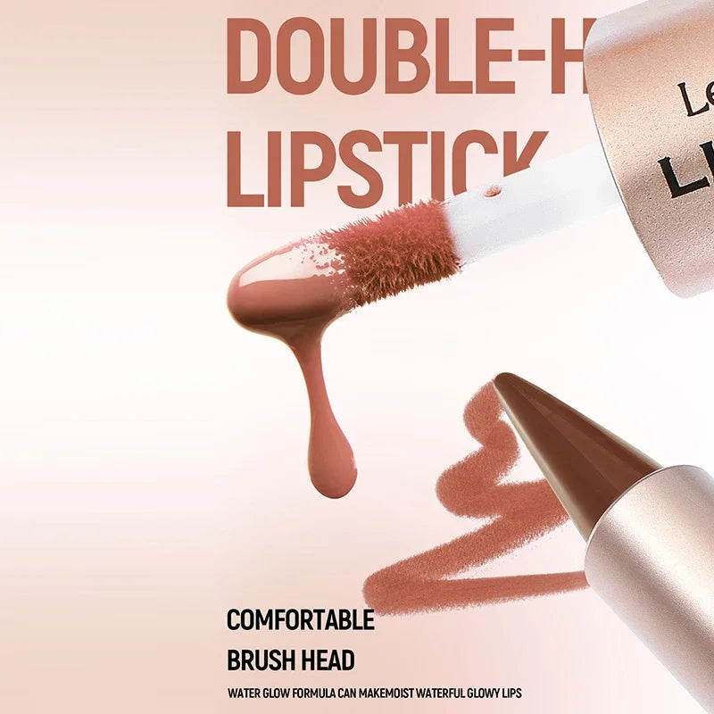 Lipstick & Gloss 2-en-1 – Finition Brillante