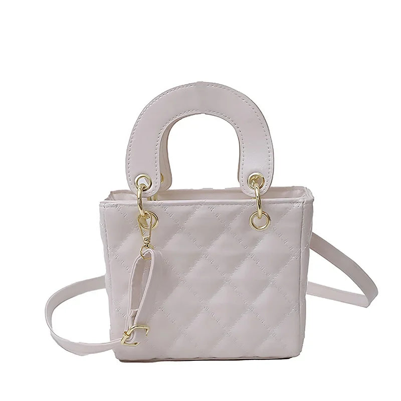 Mini Sac Matelassé Élégant – Blanc Classy