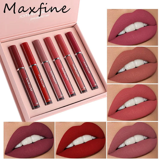 Coffret 6 Rouges à Lèvres Mat – Longue Tenue