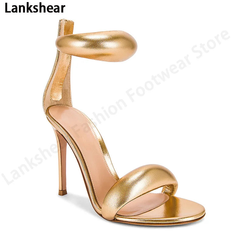 Sandales à Talons Aiguilles Dorées – Élégance & Confort Glamour