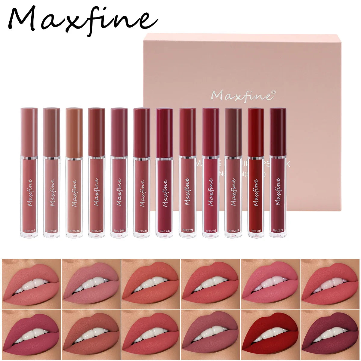 Coffret 6 Rouges à Lèvres Mat – Longue Tenue