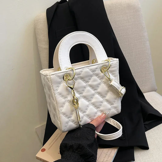 Mini Sac Matelassé Élégant – Blanc Classy