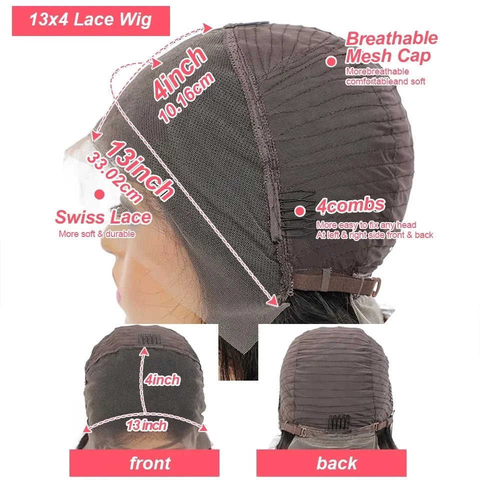 Perruque Carré Lisse Couleur Cuivrée – Lace Transparent