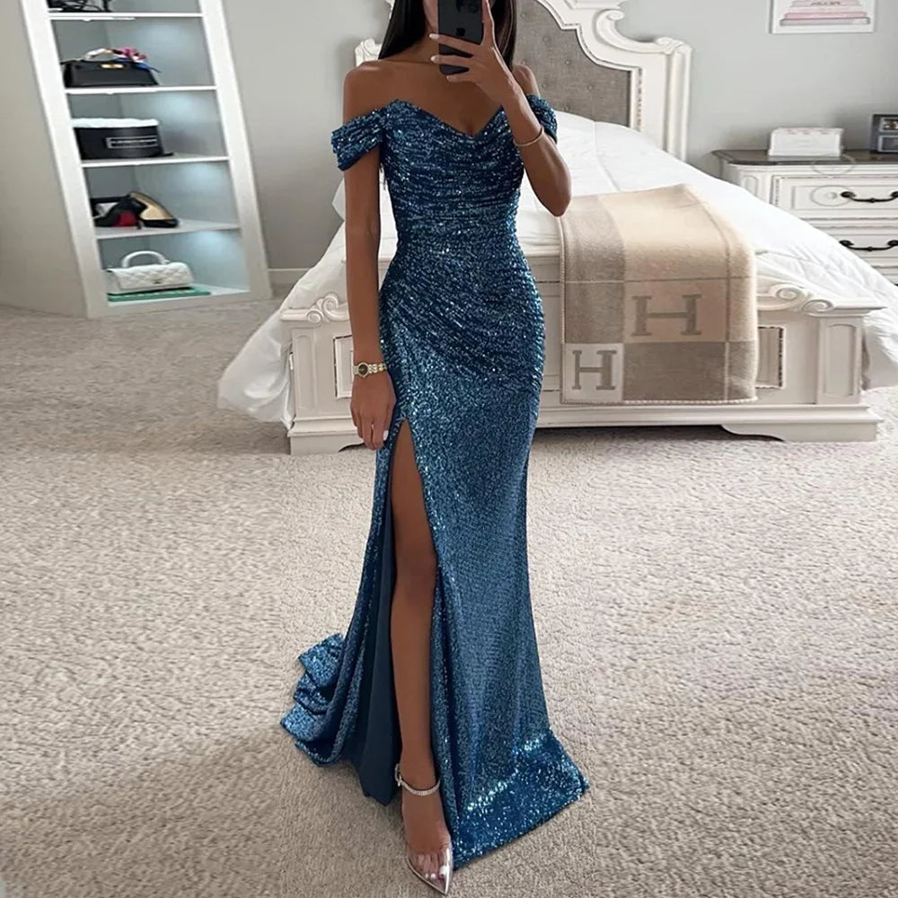 Robe de Soirée Glamour Fendue