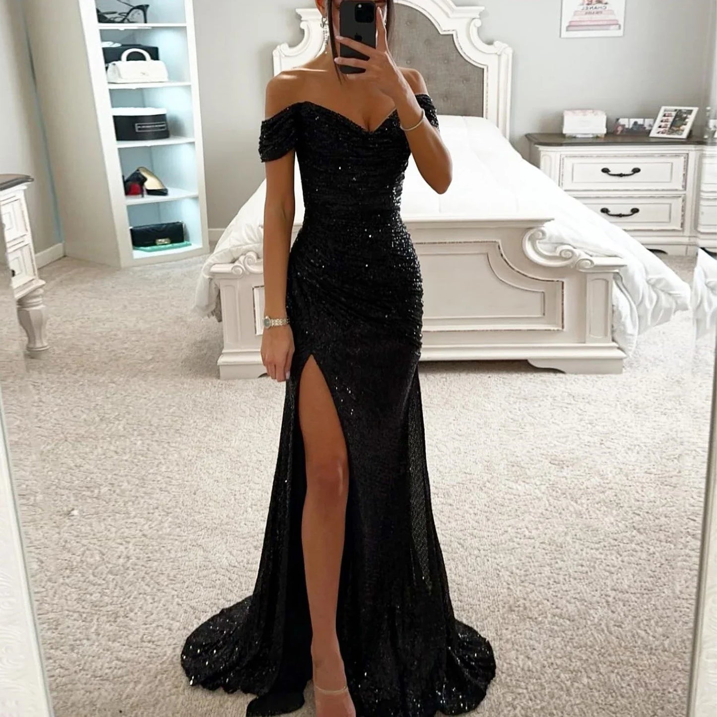 Robe de Soirée Glamour Fendue
