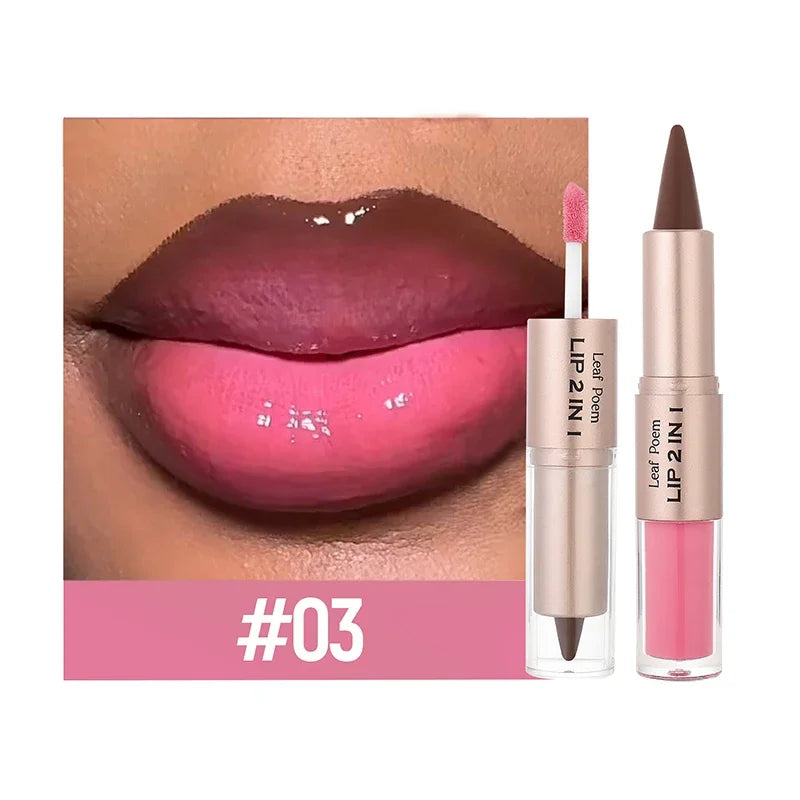 Lipstick & Gloss 2-en-1 – Finition Brillante
