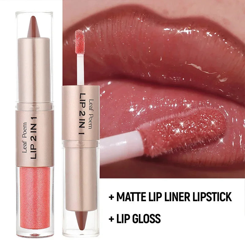 Lipstick & Gloss 2-en-1 – Finition Brillante