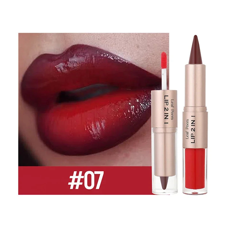 Lipstick & Gloss 2-en-1 – Finition Brillante