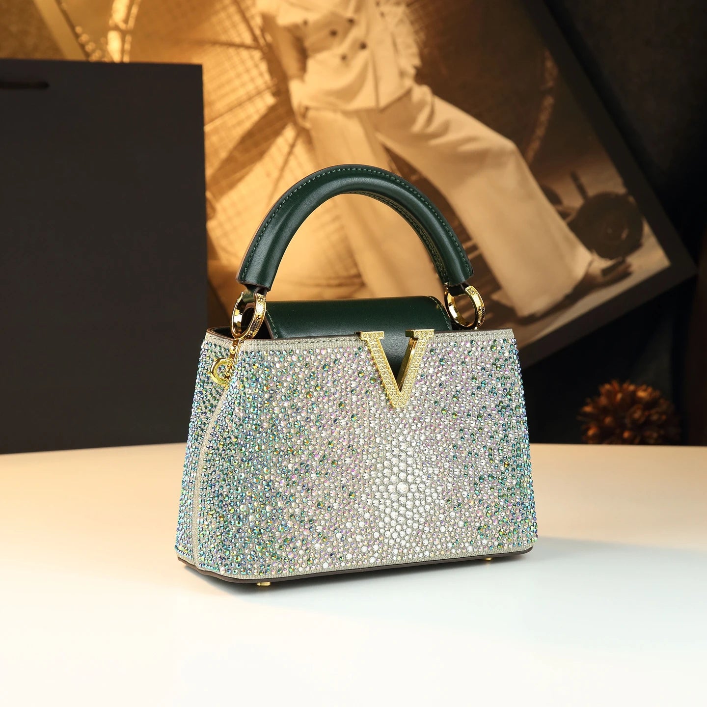 Sac à Main Luxe Brillant à Strass – Collection Glam 2025