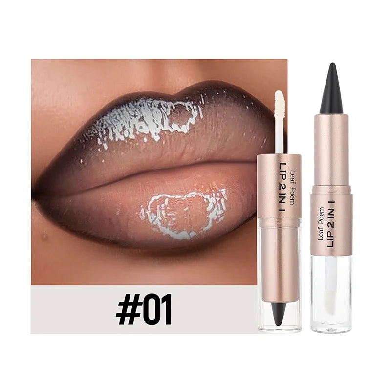 Lipstick & Gloss 2-en-1 – Finition Brillante