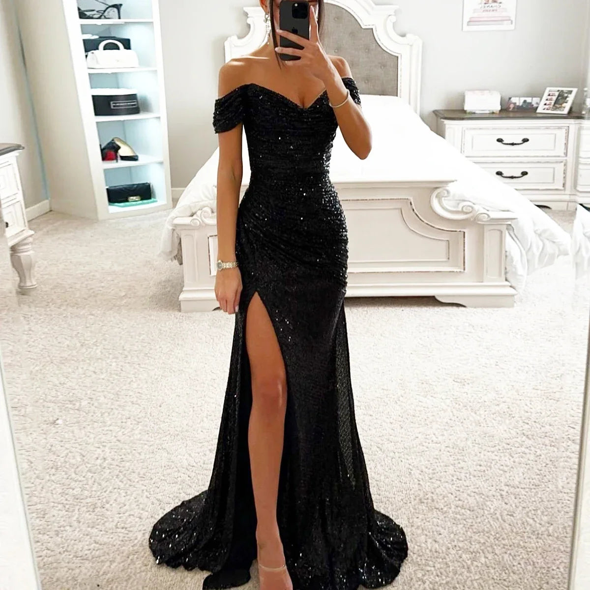Robe de Soirée Glamour Fendue