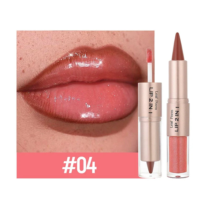 Lipstick & Gloss 2-en-1 – Finition Brillante