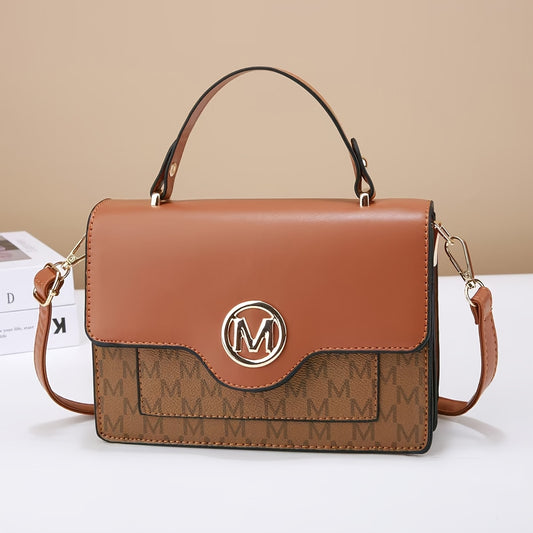 Chic Mini Crossbody Bag for Women - Elegant Square Shoulder Purse with Detachable Strap, Magnetic Closure, and Vintage Print in Multiple Colors - For Fashionable Women - Perfect for Casual Outings, Shopping, and Dating - Idea